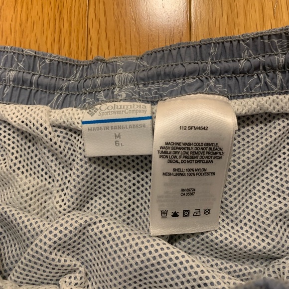 Columbia Gray Swordfish Pattern Swim Trunks - Picture 3 of 4